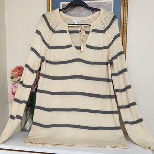 Pullover Wool Blend Sweater Tunic Size Large Fall Cozy Lagenlook Coastal